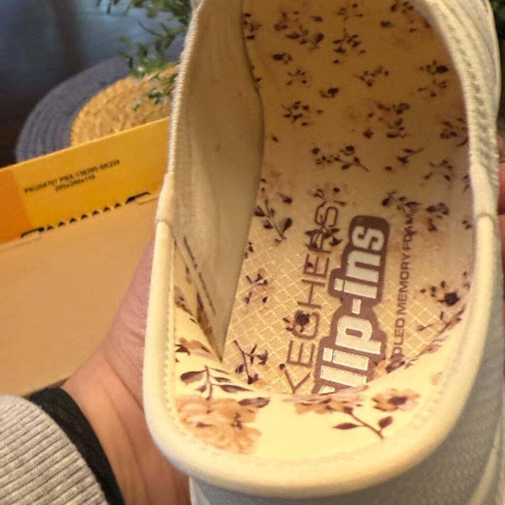 Skechers Slip Ons Washable Women’s Sneakers w/ Air Cooled Memory Foam in Natural - Picture 7 of 9